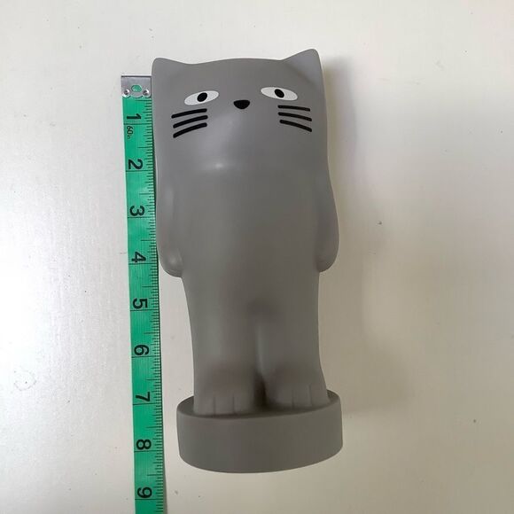 Kam Kam Cat Coin Bank Stands 7/5 Inches Tall in Cool Cat Gray Save With Kam Kam - Picture 2 of 6